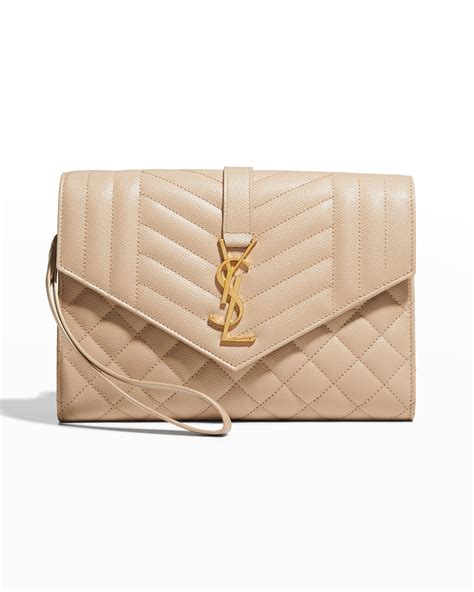 ysl monogram quilted envelope clutch|ysl monogram quilted clutch.